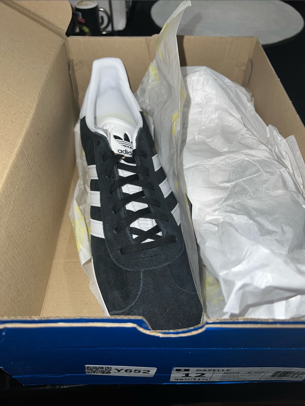 adidas Black and White Suede Low-Top Sneaker